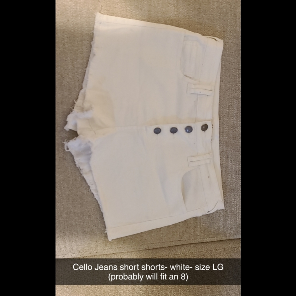 Cello Jeans, size Large, white shorts